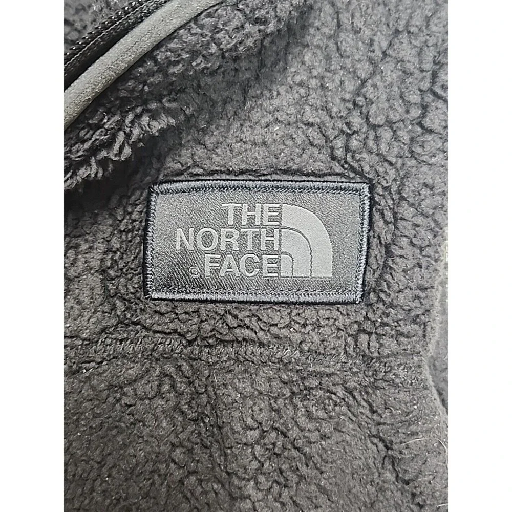 The North Face Vest Osito Womens Size XS Full Zip Fuzzy Fleece Black Vest EUC